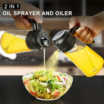 Premium 2-in-1 Glass Oil Dispenser Bottle