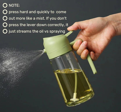 Premium 2-in-1 Glass Oil Dispenser Bottle